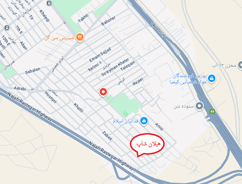  موقعیت فروشگاه روی نقشه 